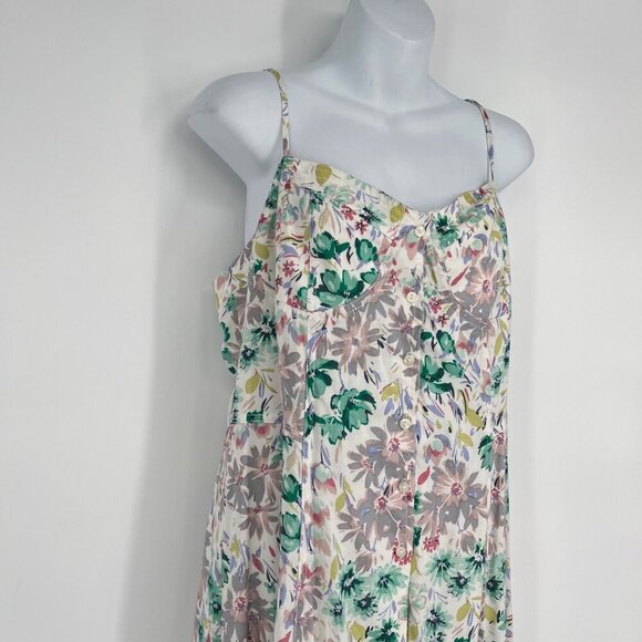 Lauren Conrad Floral Spaghetti Strap Midi Dress Size 16 - Picture 3 of 7